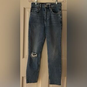 Re/Done 90s HIGH RISE ANKLE CROP JEANS size 26